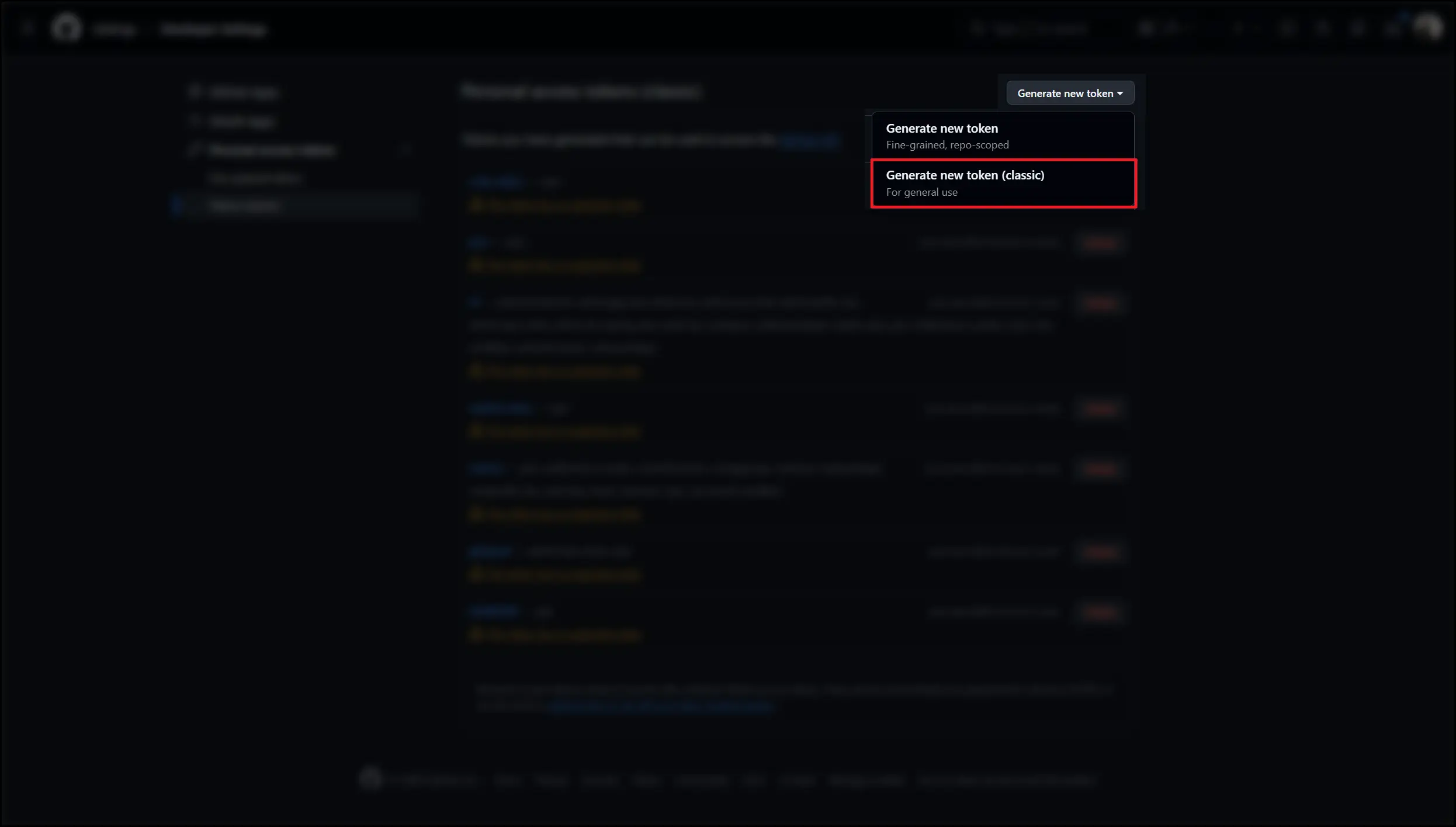 Github 个人访问令牌
