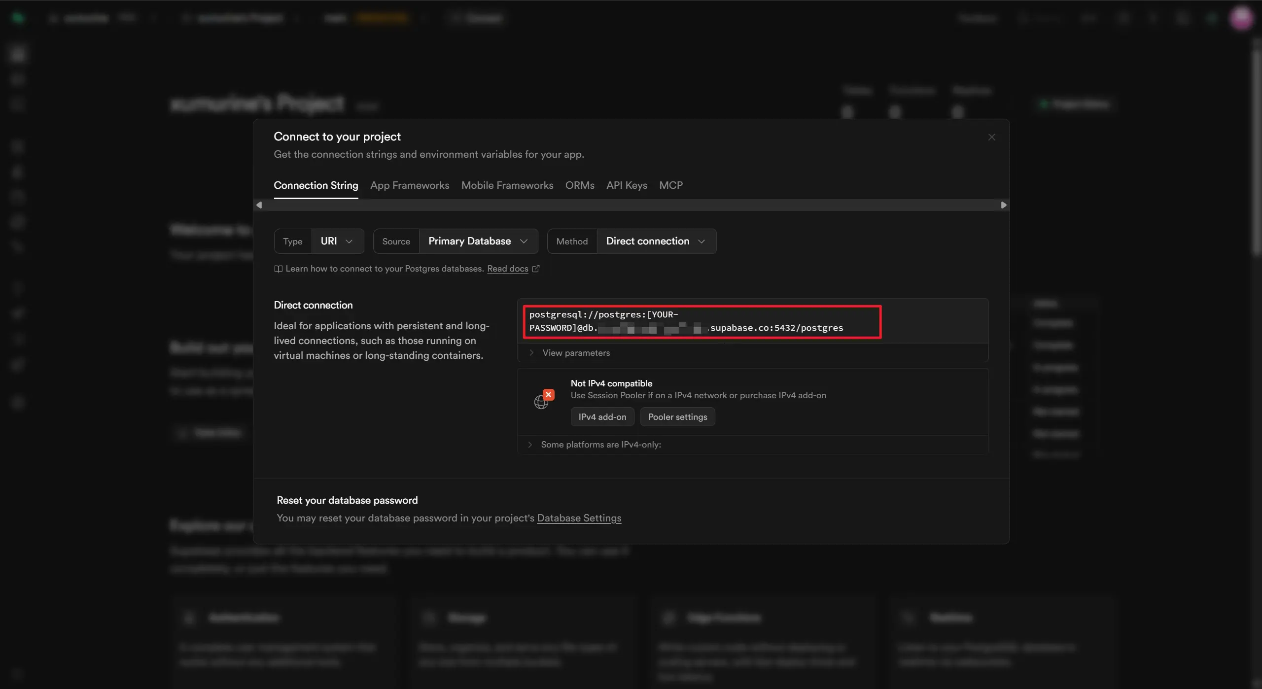 获取连接字符串